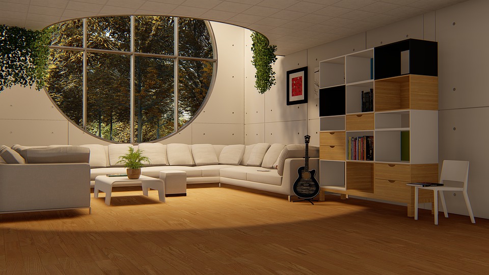 dizajnová obývačka so sedačkou